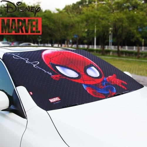 Disney Marvel Spider-Man Iron Man Summer Car Sunscreen Thermal Insulation Curtain Interior Car Curtain Shade