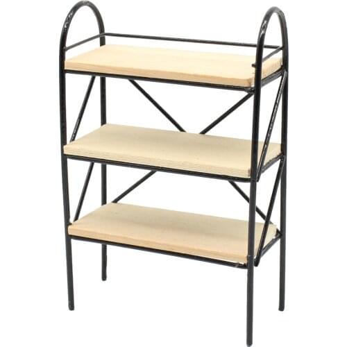 1/12 Miniature Bookshelf Rack Shelf Furniture for Dolls House Decorations