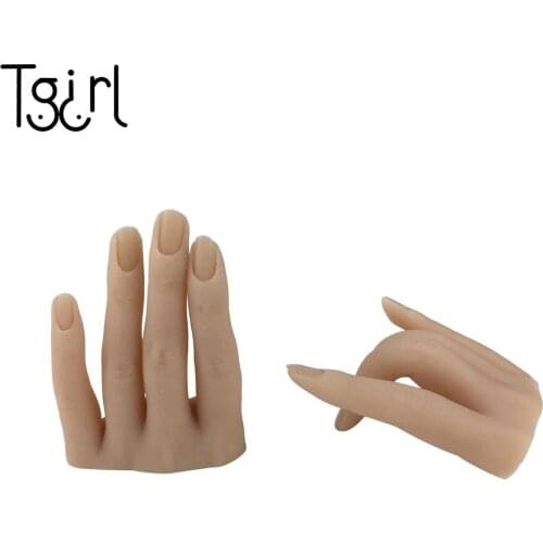 Practice Hand Nails Model 3D Adult Mannequin Fake Hand Manicure Pedicure Display Model Moveable
