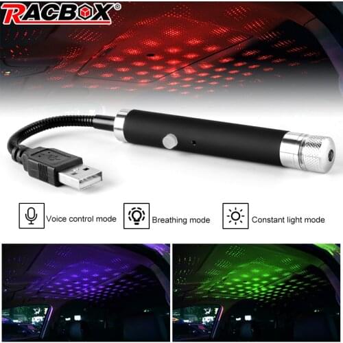 Upgraded version USB star dome sky light car interior atmosphere Led lamp Multi-mode 360 degree rotation Flexible adjustment 5V