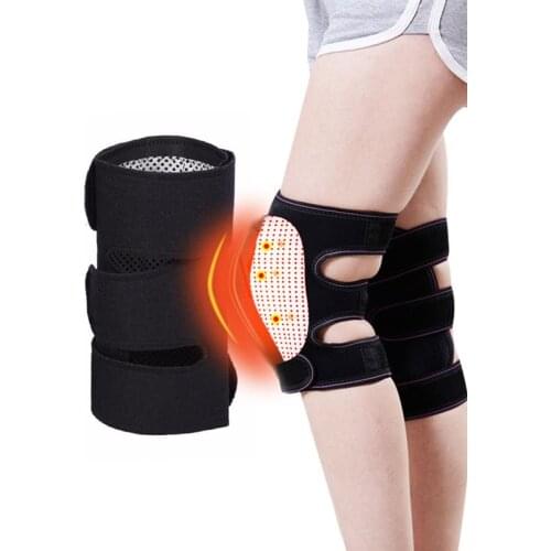 1 Pair Tourmaline Self Heating Knee Pads Magnetic Therapy Kneepad Pain Relief Arthritis Brace Support Patella Knee Sleeves Pads