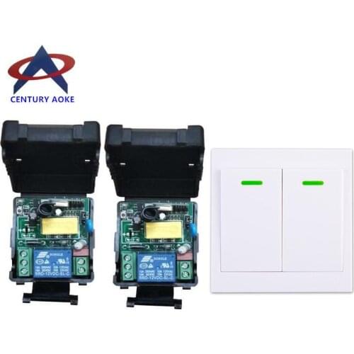 New AC 220 v 1 ch wireless remote control switch 2*receiver +1 * transmitter wall metope paste switch on/off