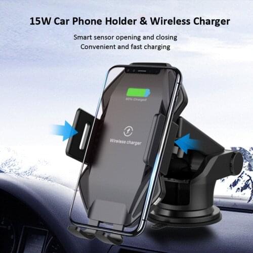 Suitable for iPhone12 11 8Plus Samsung S20 S10 Huawei Mate30 Xiaomi 15W auto induction mobile phone wireless charging car holder