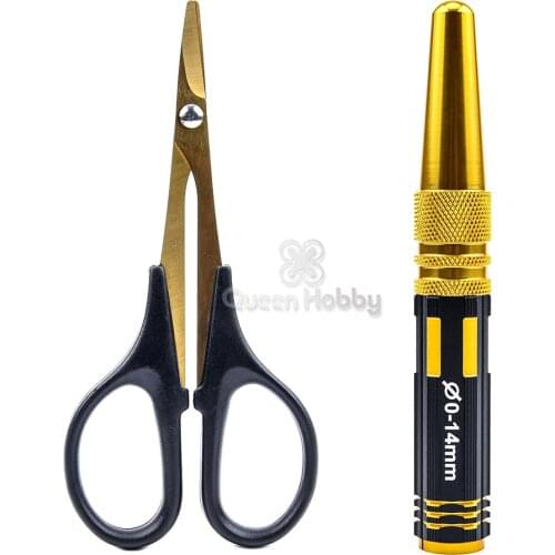 Hole Opener Reamer Drill 0-14mm Puncher & Car Shell Scissors Metal Steel for RC Car Aircraft Model DIY Tools