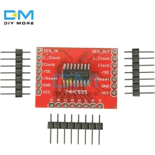 74HC595 DC3.3-5V Expansion Board Module Shift Register with Needle SPI Interface