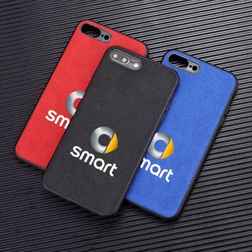 Iphone 12 11pro Max 6 6S 7 8 Plus X XR XS Max Luxury Suede Leather Fur Case Silicone Car Cover For Smart 451 453 Fortwo Forfour