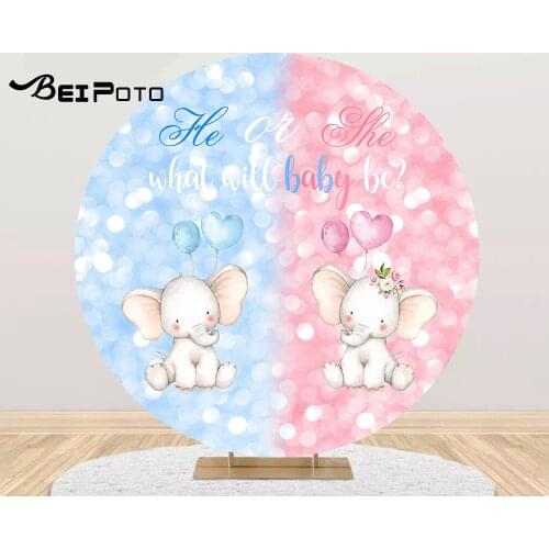 Pink and blue Photography Background boy or girl Backdrop baby shower birthday Party banner table Cover poster photocall YY656