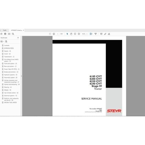 Steyr Tractor Agricultural Service Manual