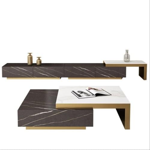 TV cabinet tea table large combination telescopic storage living room home modern minimalist floor cabinet