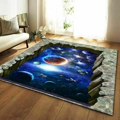 Nordic Carpets Soft Flannel 3d Printed Area Rugs Parlor Galaxy Space Mat Rugs Anti-slip Large Rug Carpet For Living Room Decor