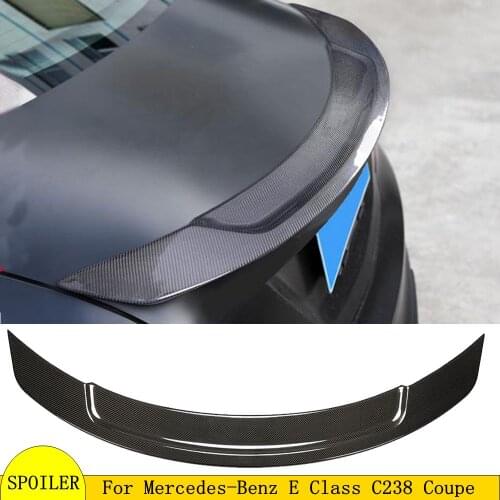 For E Coupe C238 W238 Carbon Fiber Spoiler For Mercedes 2017-2018 Boot lid Rear Trunk Lip E350 E400 E320 line