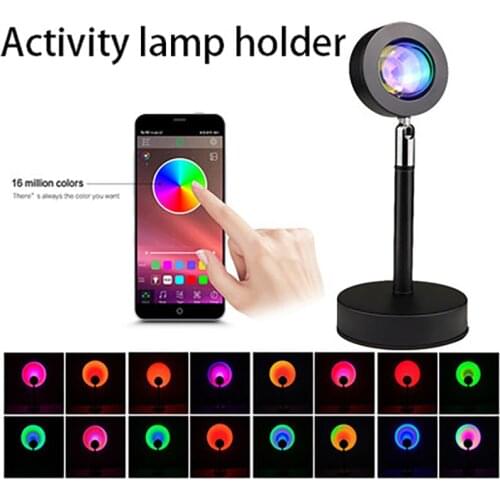 LED Sunset Projection Light Smart LED Night Light RGB Rainbow Lamp Dimmable USB Atmosphere Lamp Mobile App Control Desktop Decor