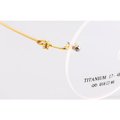 Titanium Glasses Frame Men Women Vintage Rimless Eye Glasses Optical Myopia Prescription Eyeglasses Frames Clear Eyewear Oculos