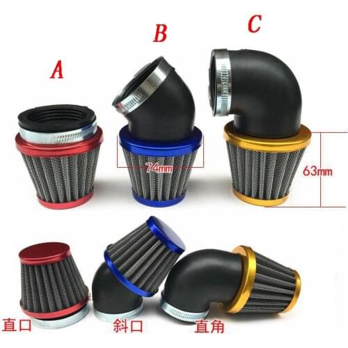 28mm 32mm 35mm 38mm 40mm 42mm 48mm 50mm 52mm 54mm 58mm 60mm Air Filter Motorcycle ATV Scooter Pit Bike Cleaner Intake Filter