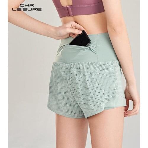 CHRLEISURE Shorts Fake Two-Piece Sports Shorts Running Fitness Cycling Shorts Ladies Workout Shorts Sports Shorts Woman