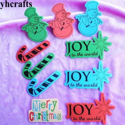 1bag/LOT.Christmas Joy snowman foam stickers Wall stickers Kindergarten craft diy toys Birthday gifts Party favor handmade xmas