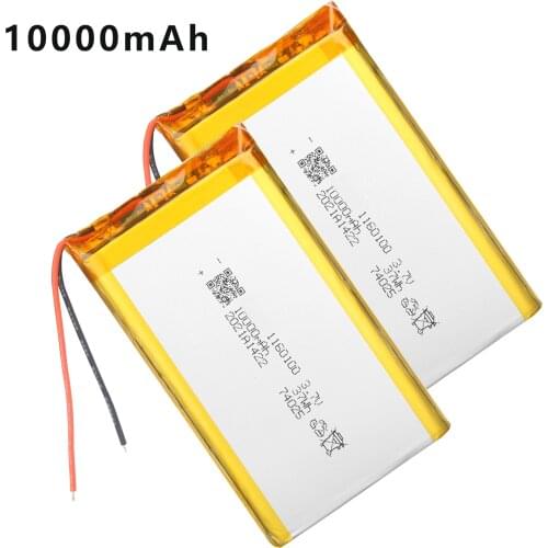 1160100 1260100 High capacity 10000mah thickness 11mm lipo battery rechargeable flat battery laptop batteries 1160