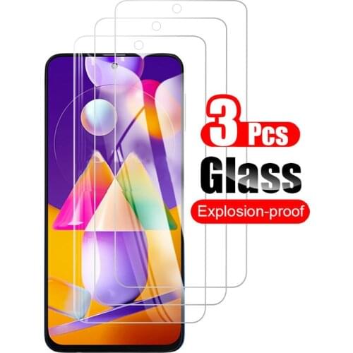 3Pcs Tempered Glass For Samsung Galaxy M31s Screen Protector Shield For Samsung Galaxy M31S Protective Glass Film 9H Transparent