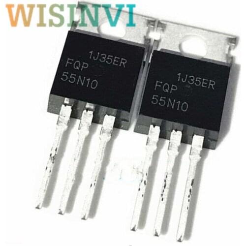 50-100 PCS FQP55N10 55N10 TO-220 100V 55A new and original