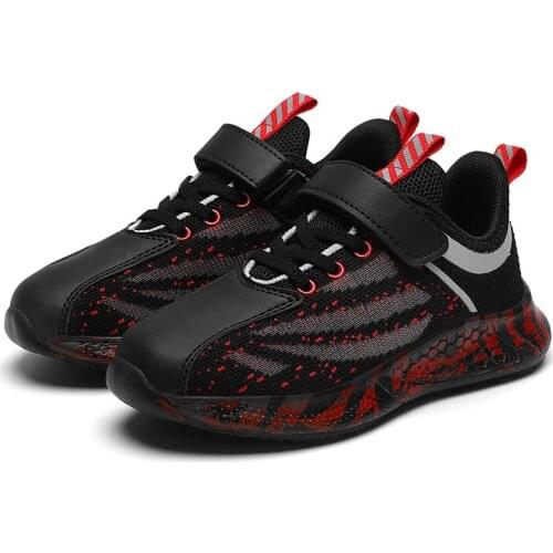 Kids Girls Sport Shoes Air Cushion Running Shoes Children Breathable Mesh Shoes For Girl Sneakers Velcro Athlete Basket Trainers