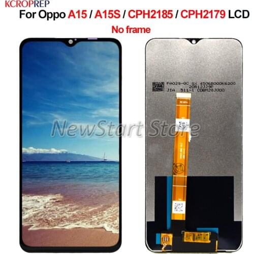 For OPPO A15 A15S LCD Display Touch Panel Screen Digitizer Assembly For OPPO CPH2185 CPH2179 lcd Replacement Accessory 100% Test