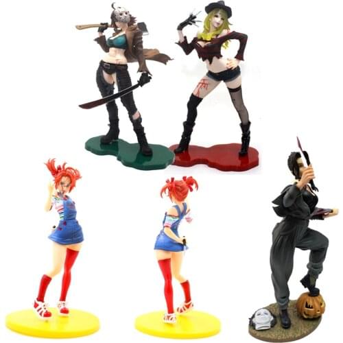 20cm sexy Freddy Vs Jason Female Halloween Michael Myers Tiffany kotobukiya figure Anime Action Figures toys Anime figure Toys