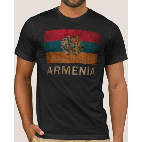 Vintage Armenian Flag Gift Mens T-Shirt. Summer Cotton Short Sleeve O-Neck Unisex T Shirt New S-3XL