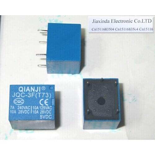 HOT NEW JQC-3F(T73)-5VDC JQC-3F-5VDC JQC-3F(T73) 5VDC JQC-3F 5VDC DC5V 5V 10A DIP5