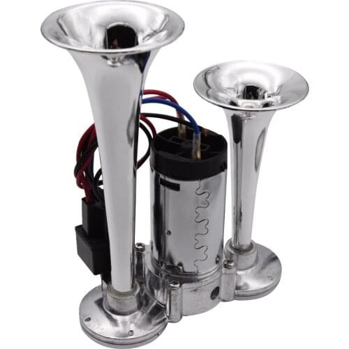 Car Trumpet 12/24V HD 12V 130DB Super Loud Single Car Horn Speaker Kit for Cars Trucks Boats Motorcycles Automotive