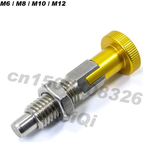 Index plunger ,Indexing plungers,spring plunger,aluminum gold knob , rest positon type ,coarse thread M8M10M12