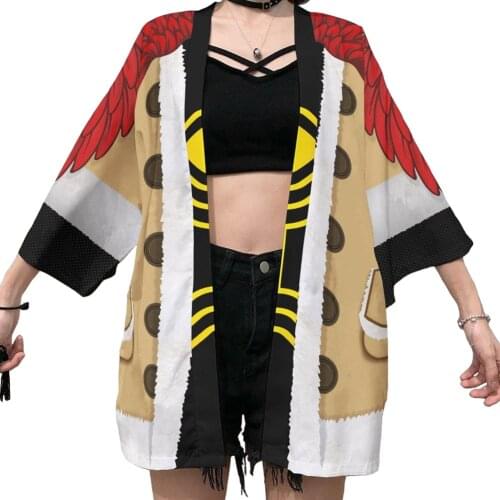 Anime My Hero Academia Hawks Takami Keigo Cospaly Cloak Costume 3D Printed Japanese Kimono Cardigan Robe