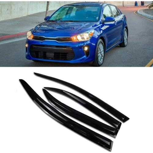 Car Side Window Visor Guard Vent Cover Trim Awnings Shelters Protection Guard For Kia Rio 4 Hatchback Sedan 2018 2019 2020 2021