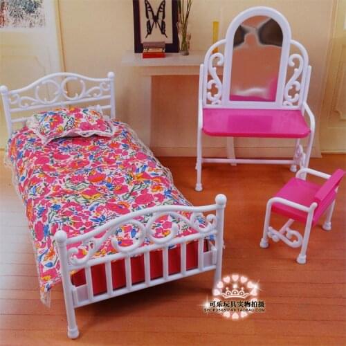 Dream Bed Set dresser for barbie doll,doll furniture doll accessories for barbie ,children diy play set toys