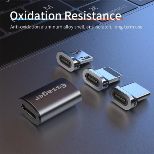 Essager Magnetic Cable Connector Mobile Phone Cable Adapter Micro USB Magnetic Charger Plug Adapter For IPhone Android USB C