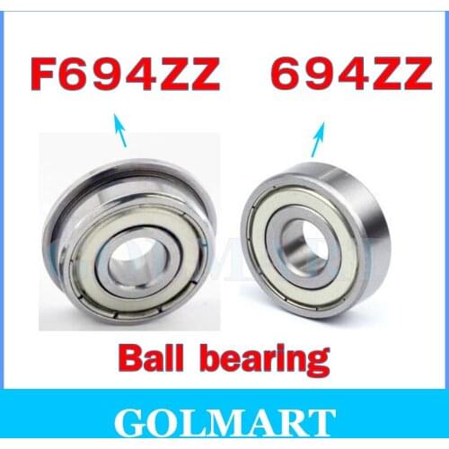 3pcs F694 694ZZ F694-2Z miniature flange ball bearings 4x11x4 mm S694ZZ SUS440C stainless steel bearing