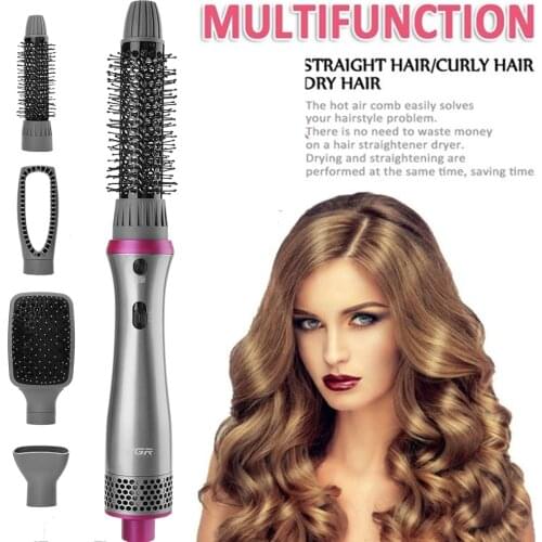 Multifunctional Household Hair Dryer Brush And Volumizer Hair Straightener and Hair Curler Comb Negative Ion Hot Air Comb
