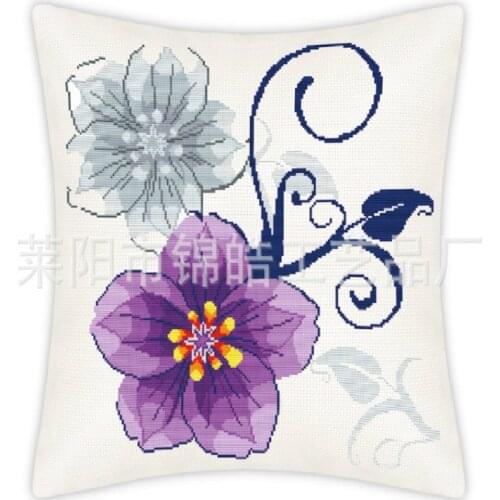 Nordic minimalist family living room bedroom decoration cross-stitch pillow three pack 45x45cm high quality printed Aida fabric