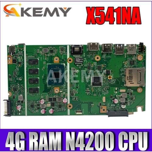 New X541NA 4G/N4200/N3350/N3700 Motherboard For Asus X541NA X541N F541N Laotop Mainboard Motherboard 90NB0A00-R00060