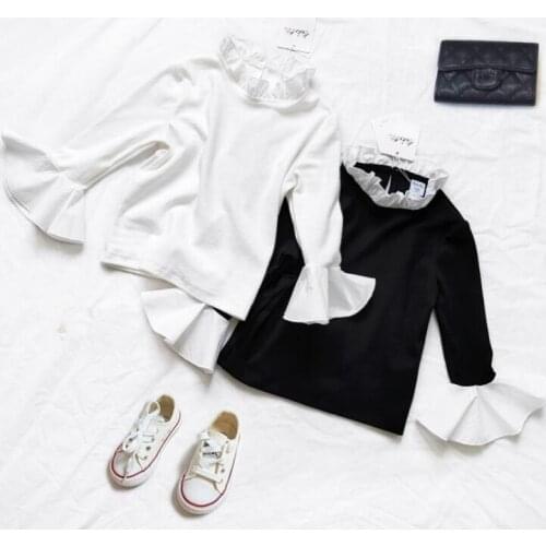 2020 New Girls Patchwork T-Shirt Autumn Fashion Cotton Girls Top 2-8 years QW280