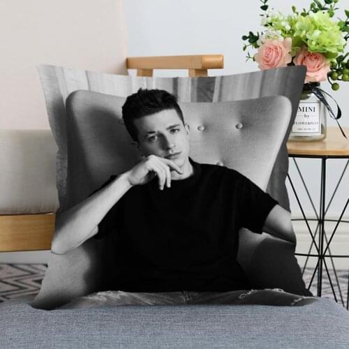 New Arrival Charlie Puth Pillowcase Wedding Decorative Pillow Cover Custom Printed Soft Satin Fabric Pillow Cases Not Fade