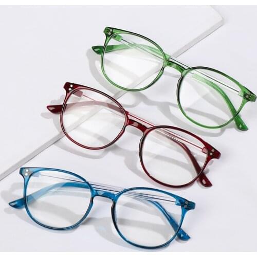 Hot Sale High-definition Reading Glasses Unisex Fashion Ultralight PC Frames Presbyopic Glasses Vision Care Eyewear +1.00~4.00