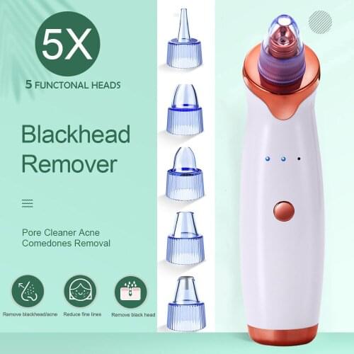 Blackhead Remover and Pore Vacuum Cleaner Electric Black Head Acne Pimple Remover Machine Facial Deep Cleansing Skin Care Tools