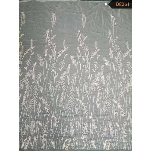 Luxury Quality Ivory embroidery handmade beads and sequins bridal lace fabric textile 10yards