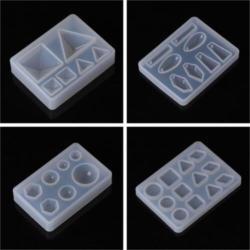 Silicone Mold DIY Geometric Triangle Mirror Craft Jewelry Making Decorative Cake