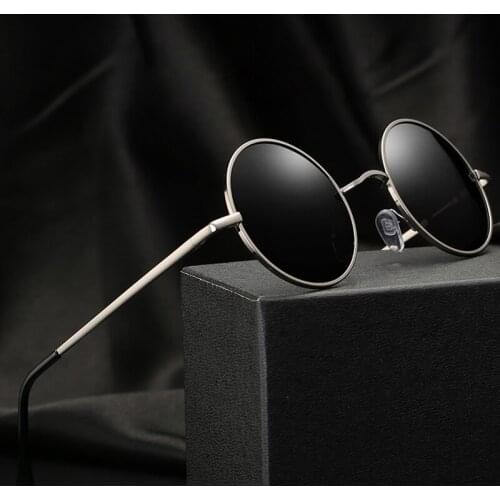Retro Round Men Women Polarized Sunglasses Vintage Driving Sun Glasses Eyewear Alloy Metal Frame Hippie Fashion Stylish UV400