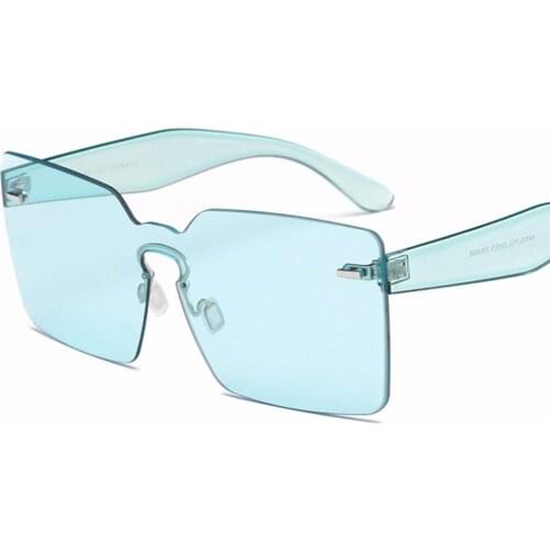 Candy Color Sunglasses Women Luxury Brand Square Pink Sunglasses Ladies Men Driving UV400 Eyewear Rivet Sun Glasses