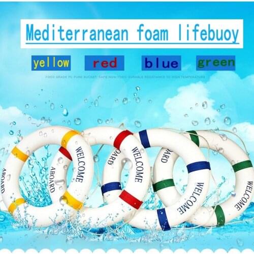Mediterranean Style Solid Foam swimming Lifesaving Ring Professional Ornament Life Reserve Life Buoy