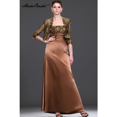 Wedding Party Dress Long Mother Of The Groom Dresses Floor Length Mother of the Bride Dress with Lace Jacket