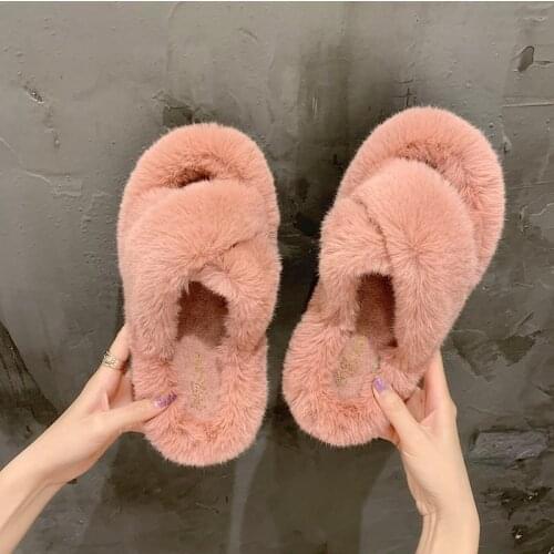 High Quality Women Slippers Autumn Winter House Women Fur Slippers Women Warm Indoor Soft Slip On Slippers Woman Casual Slippers