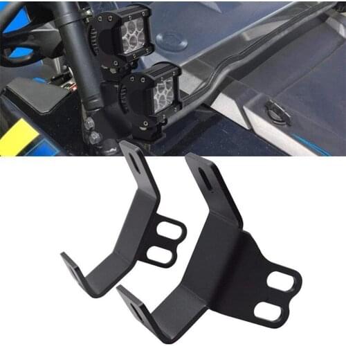 UTV Windshield Side Pillar Roll Mounting Bracket Led Work Light Fog Lamp Holder for Polaris RZR XP 1000 900 2014-2020
